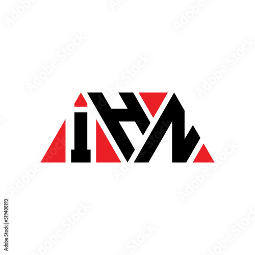 IHN triangle letter logo design with triangle shape. IHN triangle logo design monogram. IHN triangle vector logo template with red color. IHN triangular logo Simple, Elegant, and Luxurious Logo...