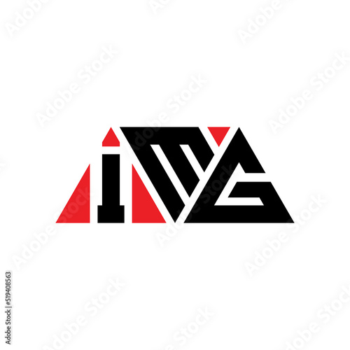 IMG triangle letter logo design with triangle shape. IMG triangle logo design monogram. IMG triangle vector logo template with red color. IMG triangular logo Simple  Elegant  and Luxurious Logo...