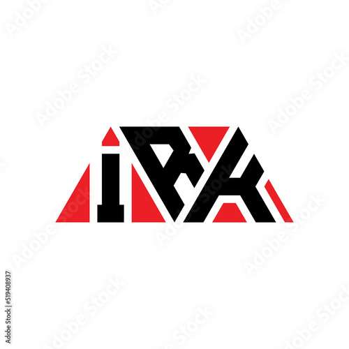 IRK triangle letter logo design with triangle shape. IRK triangle logo design monogram. IRK triangle vector logo template with red color. IRK triangular logo Simple, Elegant, and Luxurious Logo...