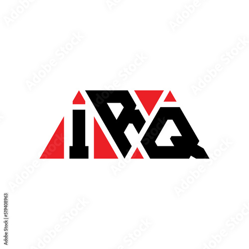 IRQ triangle letter logo design with triangle shape. IRQ triangle logo design monogram. IRQ triangle vector logo template with red color. IRQ triangular logo Simple  Elegant  and Luxurious Logo...