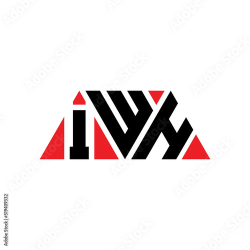 IWH triangle letter logo design with triangle shape. IWH triangle logo design monogram. IWH triangle vector logo template with red color. IWH triangular logo Simple, Elegant, and Luxurious Logo...