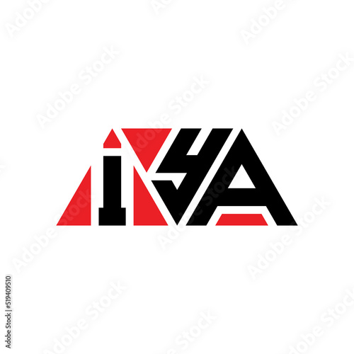 IYA triangle letter logo design with triangle shape. IYA triangle logo design monogram. IYA triangle vector logo template with red color. IYA triangular logo Simple, Elegant, and Luxurious Logo...