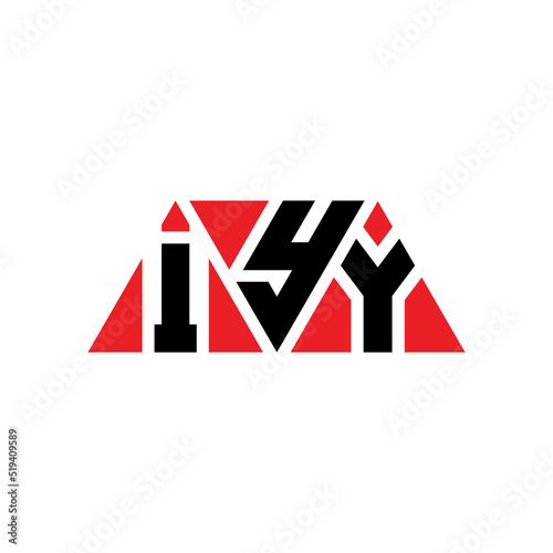 IYY triangle letter logo design with triangle shape. IYY triangle logo design monogram. IYY triangle vector logo template with red color. IYY triangular logo Simple, Elegant, and Luxurious Logo...