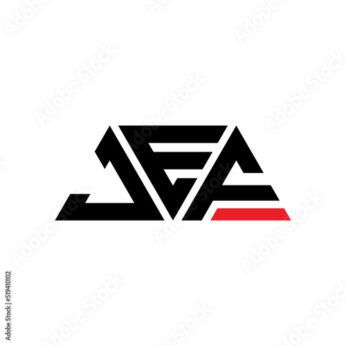 JEF triangle letter logo design with triangle shape. JEF triangle logo design monogram. JEF triangle vector logo template with JEd color. JEF triangular logo Simple, Elegant, and Luxurious Logo...