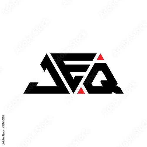JEQ triangle letter logo design with triangle shape. JEQ triangle logo design monogram. JEQ triangle vector logo template with JEd color. JEQ triangular logo Simple, Elegant, and Luxurious Logo...