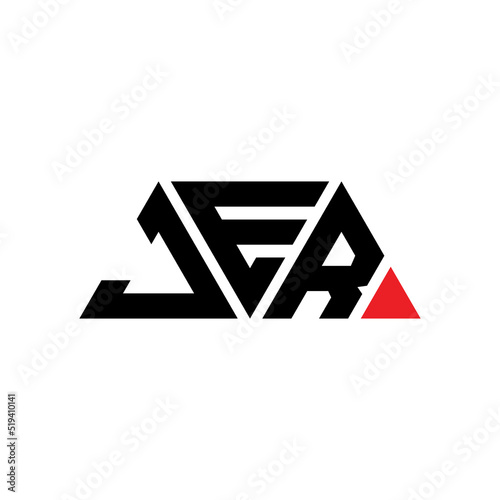 JER triangle letter logo design with triangle shape. JER triangle logo design monogram. JER triangle vector logo template with JEd color. JER triangular logo Simple, Elegant, and Luxurious Logo...