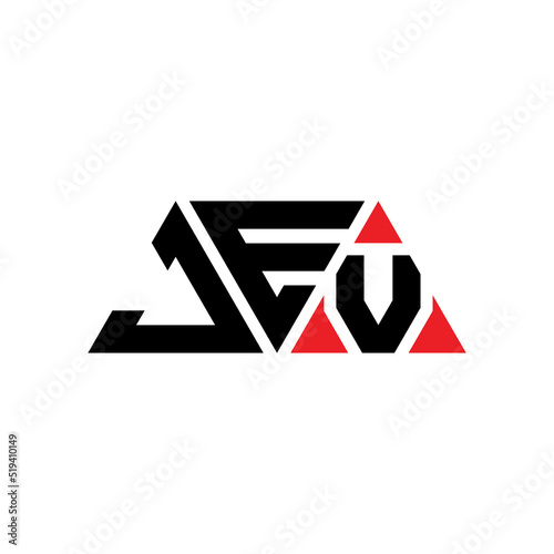 JEV triangle letter logo design with triangle shape. JEV triangle logo design monogram. JEV triangle vector logo template with JEd color. JEV triangular logo Simple, Elegant, and Luxurious Logo...