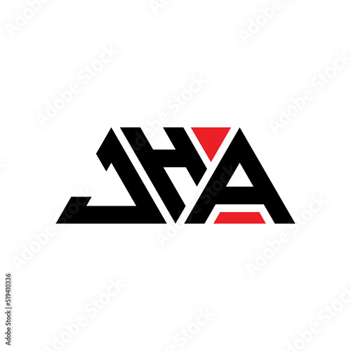 JHA triangle letter logo design with triangle shape. JHA triangle logo design monogram. JHA triangle vector logo template with red color. JHA triangular logo Simple, Elegant, and Luxurious Logo...