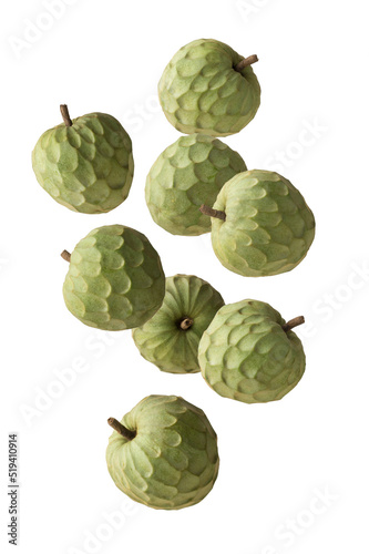 cherimoya, annona cherimoya, cone shaped edible fruit also known as custard appl Fototapet