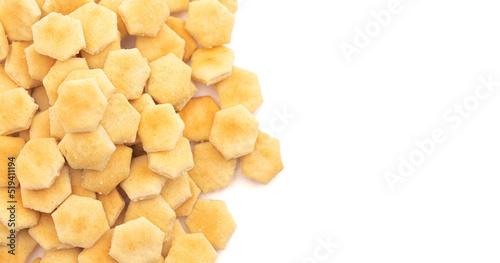 Schilderij op canvas Small Salted Oyster Crackers for Soup and Chowders