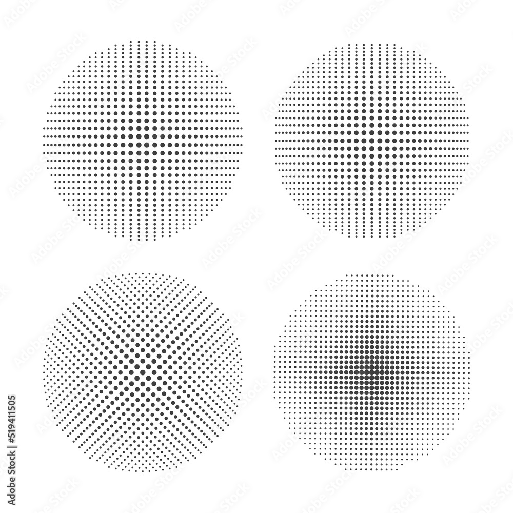 Abstract dotted vector background. Halftone effect. Abstract design element set consisting of points for your design project and decoration. Vector Illustration