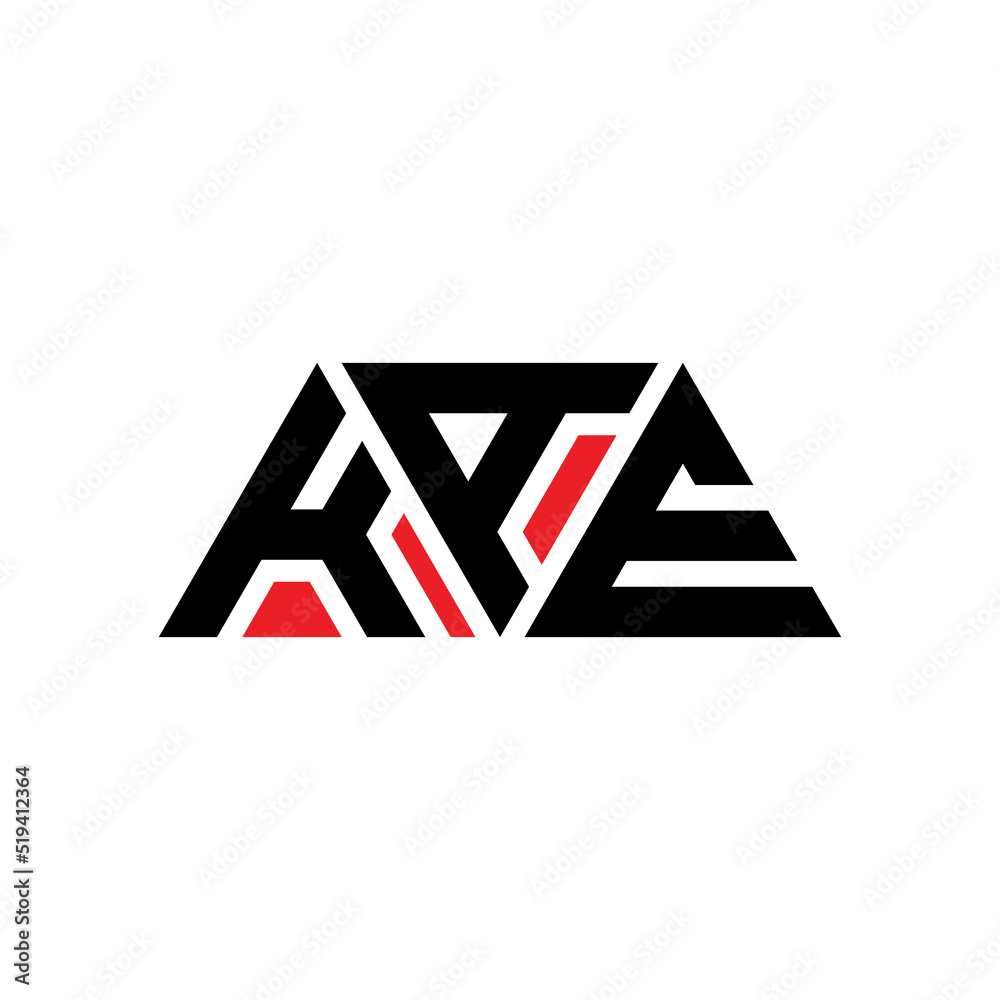 KAE triangle letter logo design with triangle shape. KAE triangle logo design monogKAm. KAE triangle vector logo template with red color. KAE triangular logo Simple, Elegant, and Luxurious Logo...