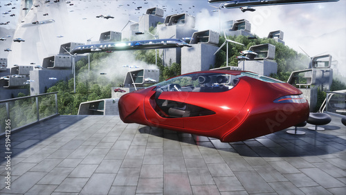 Obraz na plátně Futuristic city