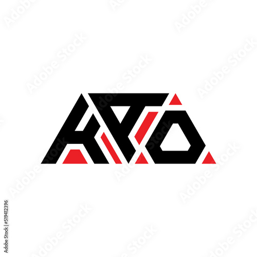 KAO triangle letter logo design with triangle shape. KAO triangle logo design monogKAm. KAO triangle vector logo template with red color. KAO triangular logo Simple, Elegant, and Luxurious Logo...