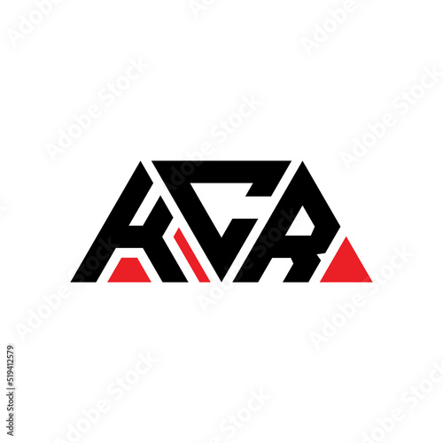 KCR triangle letter logo design with triangle shape. KCR triangle logo design monogram. KCR triangle vector logo template with red color. KCR triangular logo Simple, Elegant, and Luxurious Logo...