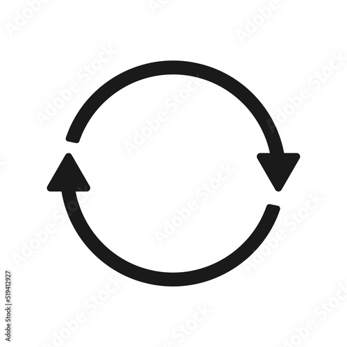 Circle arrow vector icons. Refresh and reload arrow icon. Recycling icon. Vector illustration