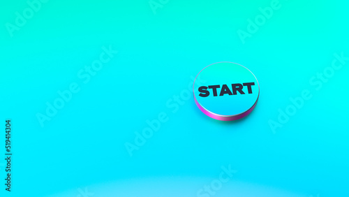 start button on a green background