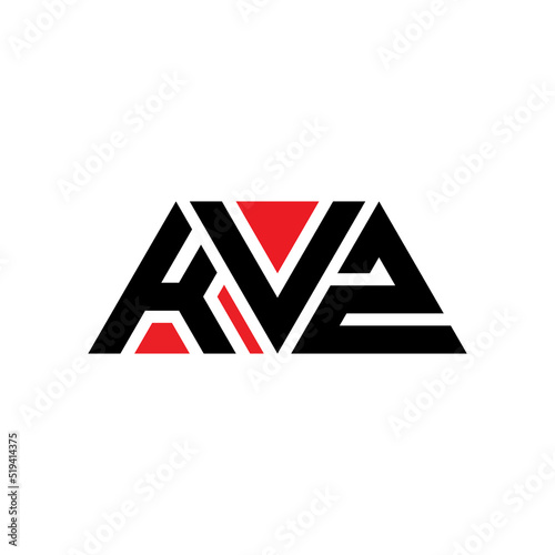 KVZ triangle letter logo design with triangle shape. KVZ triangle logo design monogram. KVZ triangle vector logo template with red color. KVZ triangular logo Simple, Elegant, and Luxurious Logo... photo