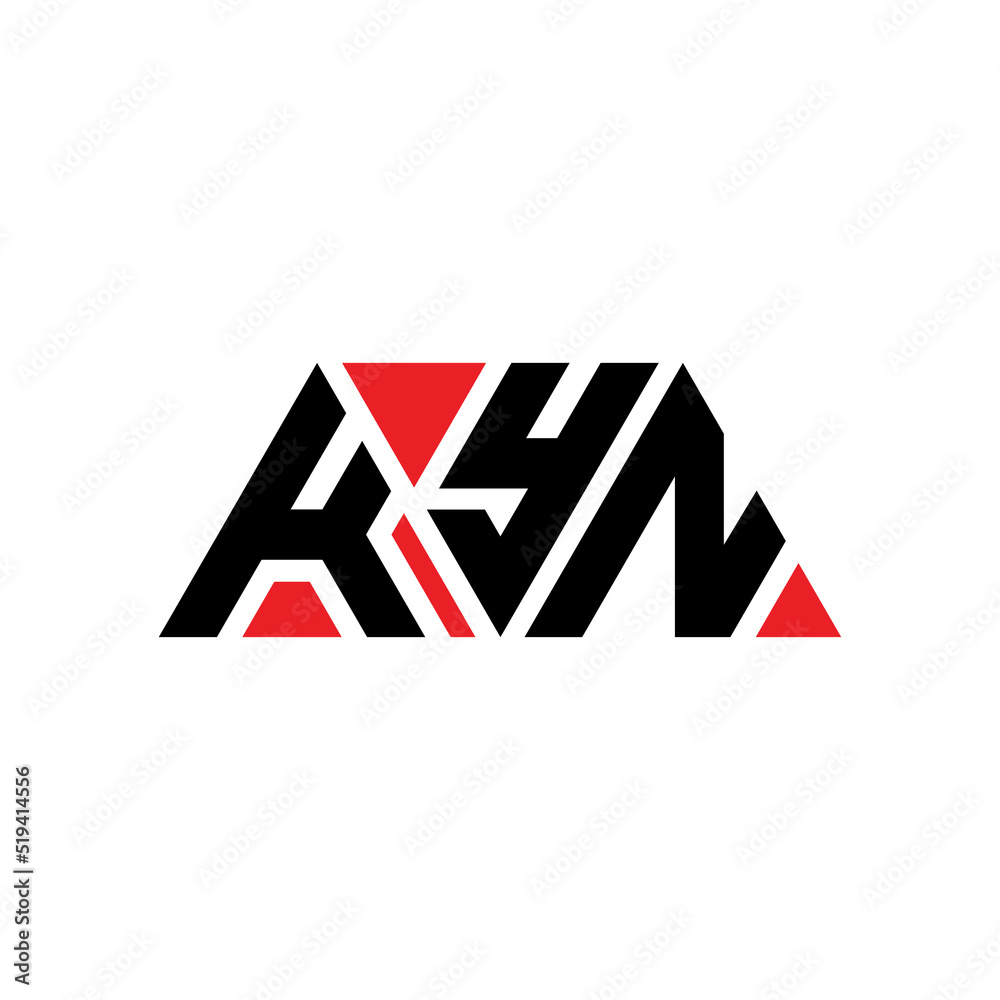 KYN triangle letter logo design with triangle shape. KYN triangle logo design monogram. KYN triangle vector logo template with red color. KYN triangular logo Simple, Elegant, and Luxurious Logo...