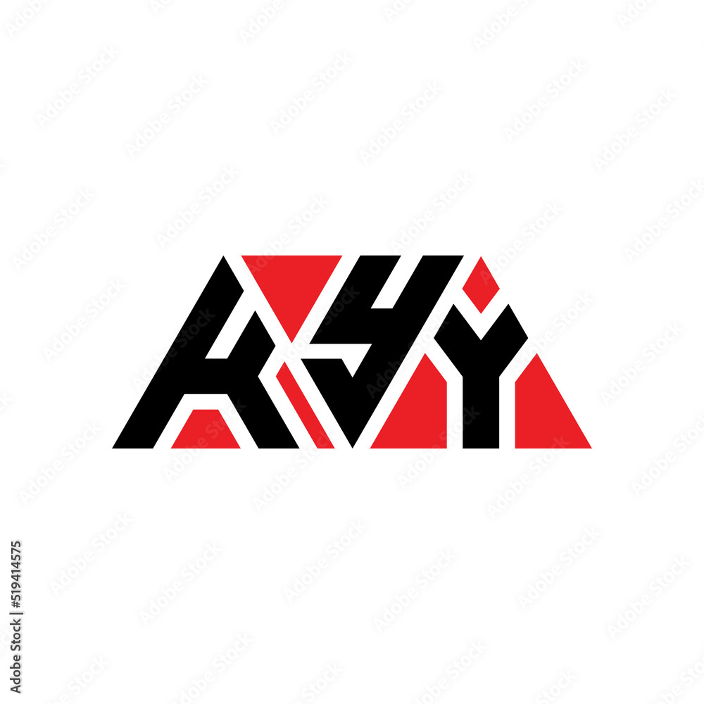 KYY triangle letter logo design with triangle shape. KYY triangle logo design monogram. KYY triangle vector logo template with red color. KYY triangular logo Simple, Elegant, and Luxurious Logo...
