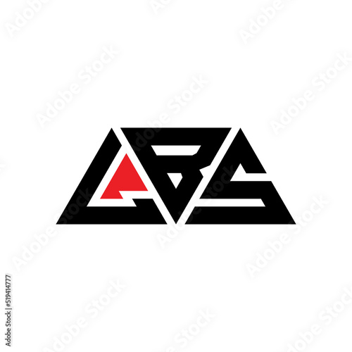 Foto LBS triangle letter logo design with triangle shape