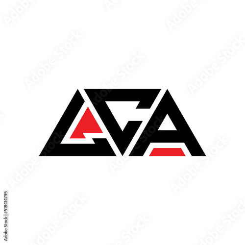 LCA triangle letter logo design with triangle shape. LCA triangle logo design monogram. LCA triangle vector logo template with red color. LCA triangular logo Simple, Elegant, and Luxurious Logo...