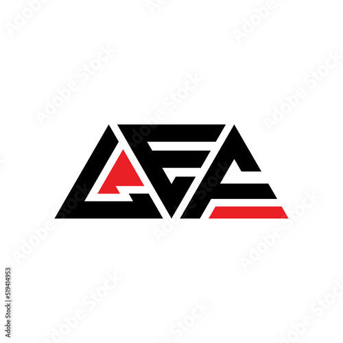 LEF triangle letter logo design with triangle shape. LEF triangle logo design monogram. LEF triangle vector logo template with LEd color. LEF triangular logo Simple, Elegant, and Luxurious Logo...