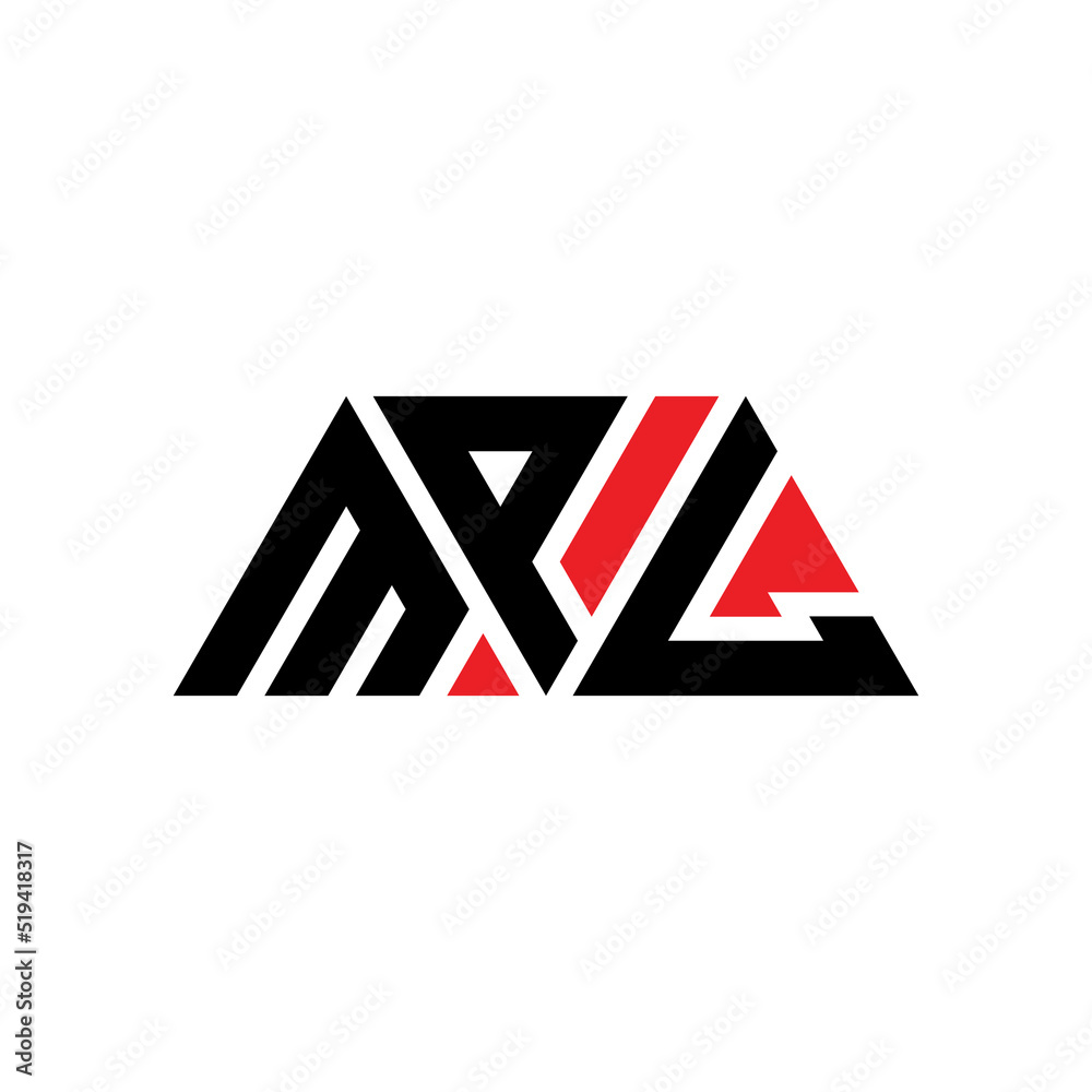 MPL triangle letter logo design with triangle shape. MPL triangle logo design monogram. MPL triangle vector logo template with red color. MPL triangular logo Simple, Elegant, and Luxurious Logo...