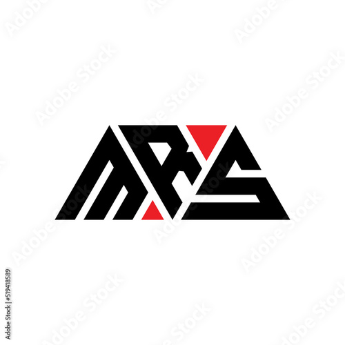 MRS triangle letter logo design with triangle shape. MRS triangle logo design monogram. MRS triangle vector logo template with red color. MRS triangular logo Simple, Elegant, and Luxurious Logo...