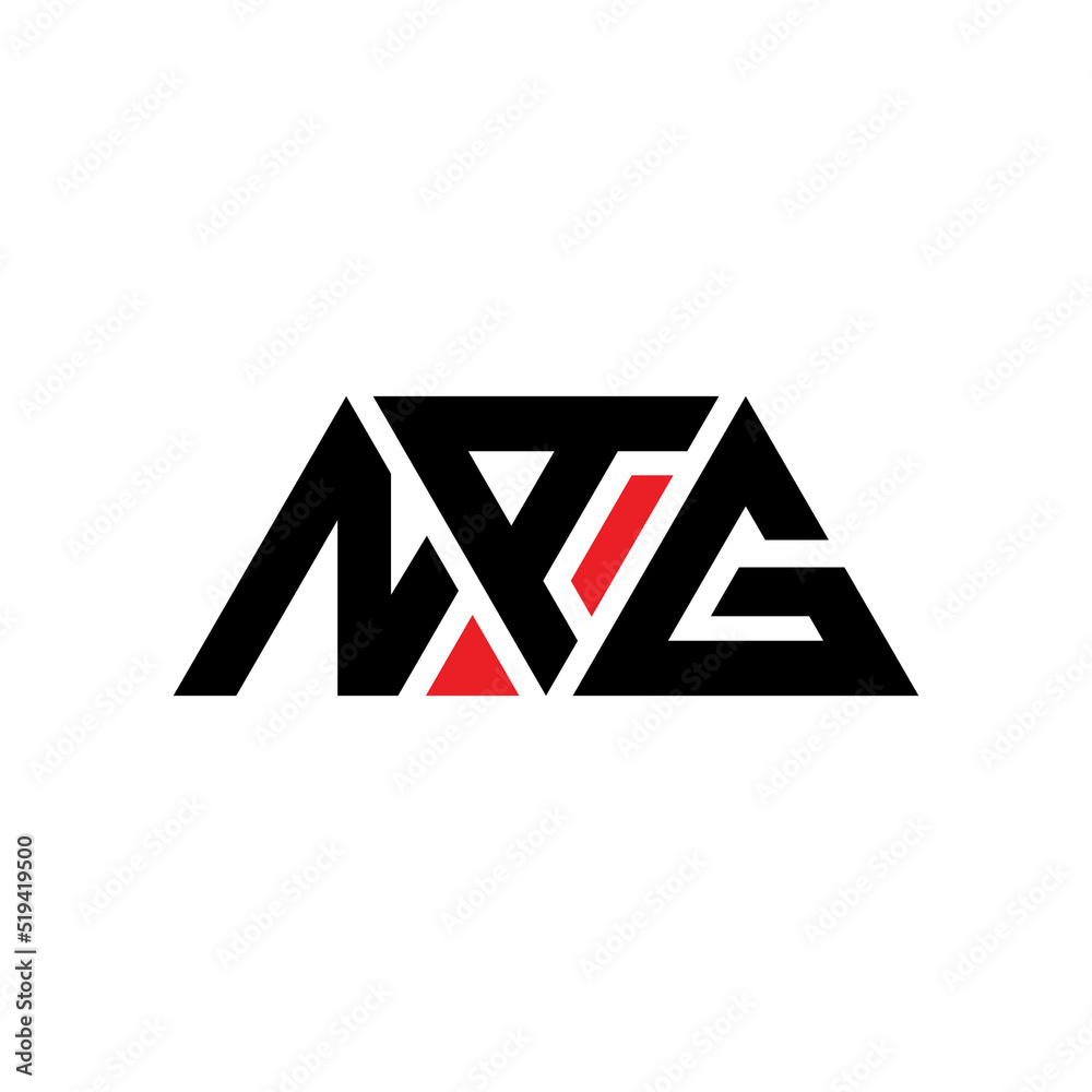 NAG triangle letter logo design with triangle shape. NAG triangle logo design monogNAm. NAG triangle vector logo template with red color. NAG triangular logo Simple, Elegant, and Luxurious Logo...
