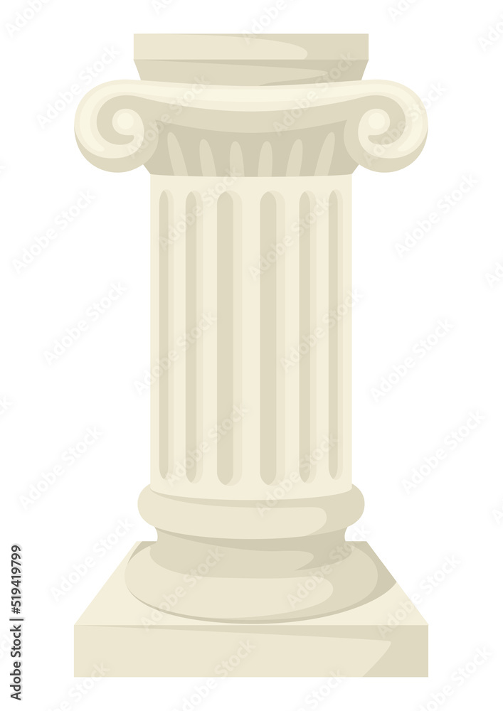 Illustration of ancient greek column. Traditional symbol. Image for decoration and design. Illustration of ancient greek column. Traditional symbol. Image for decoration and design.