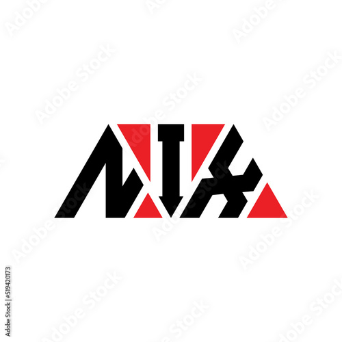 NIX tNIangle letter logo design with tNIangle shape. NIX tNIangle logo design monogram. NIX tNIangle vector logo template with red color. NIX tNIangular logo Simple, Elegant, and LuxuNIous Logo...