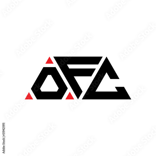 OFC triangle letter logo design with triangle shape. OFC triangle logo design monogram. OFC triangle vector logo template with red color. OFC triangular logo Simple, Elegant, and Luxurious Logo...