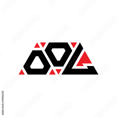 OOL triangle letter logo design with triangle shape. OOL triangle logo design monogram. OOL triangle vector logo template with red color. OOL triangular logo Simple, Elegant, and Luxurious Logo... photo