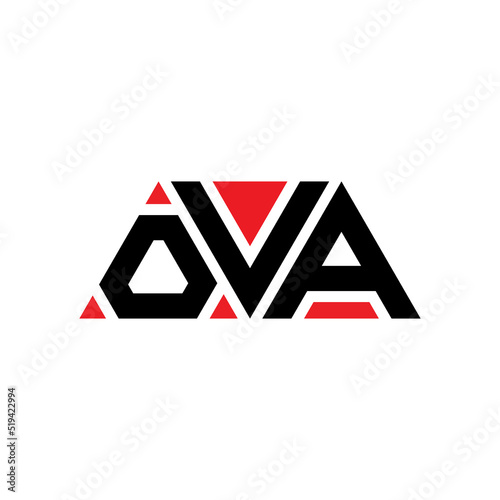OVA triangle letter logo design with triangle shape. OVA triangle logo design monogram. OVA triangle vector logo template with red color. OVA triangular logo Simple, Elegant, and Luxurious Logo...