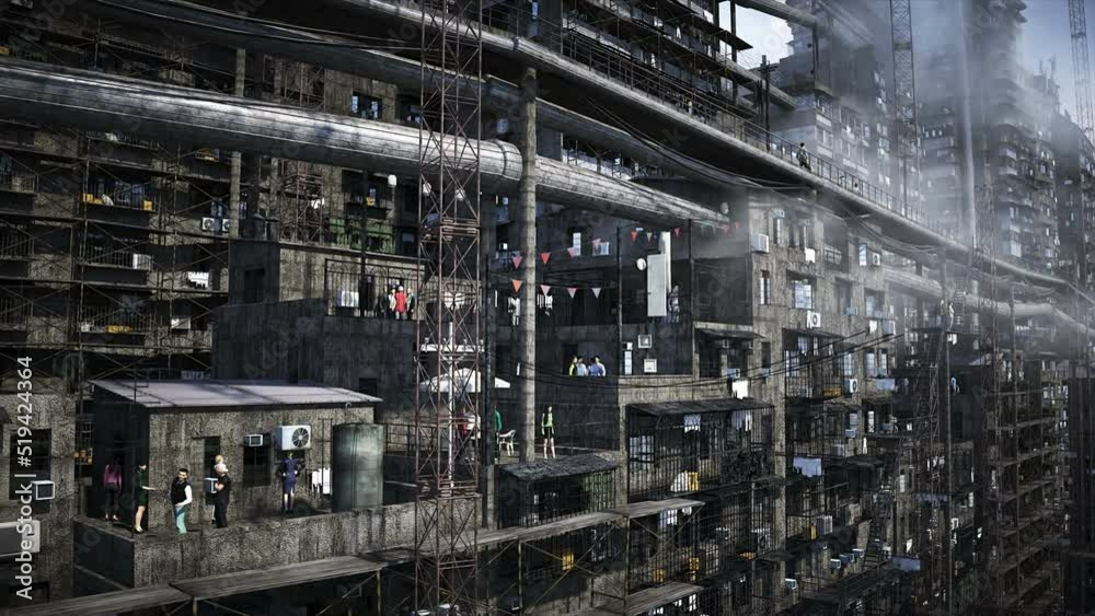 Apocalyptic city build. Overpopulation problem. Realistic 4k animation. Realistic 4k animation. Apocalyptic city build. Overpopulation problem. Realistic 4k animation. Realistic 4k animation.