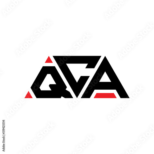 QCA triangle letter logo design with triangle shape. QCA triangle logo design monogram. QCA triangle vector logo template with red color. QCA triangular logo Simple, Elegant, and Luxurious Logo...