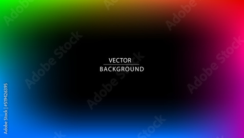 Colorful abstract background. Creative graphic design with blurred gradient mesh backdrop. Smooth banner in bright rainbow colors without transparency. Vector illustration.