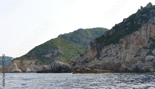 sea and rocks in corfu