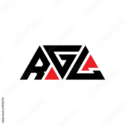 RGL triangle letter logo design with triangle shape. RGL triangle logo design monogram. RGL triangle vector logo template with red color. RGL triangular logo Simple, Elegant, and Luxurious Logo... photo