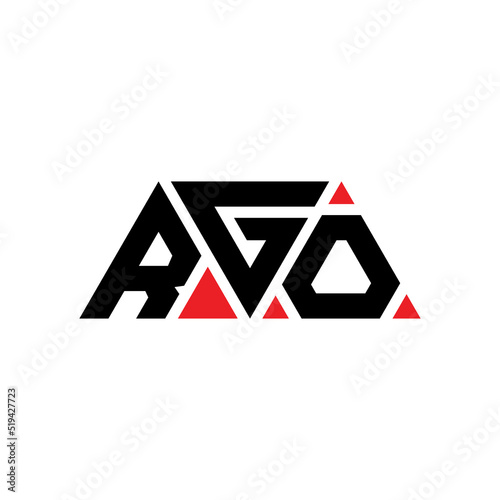 RGO triangle letter logo design with triangle shape. RGO triangle logo design monogram. RGO triangle vector logo template with red color. RGO triangular logo Simple, Elegant, and Luxurious Logo...