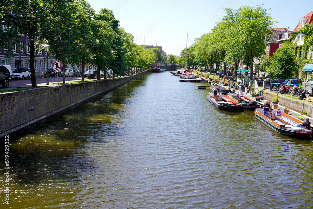 Canal in The Hague administrative and royal capital of the Netherlands