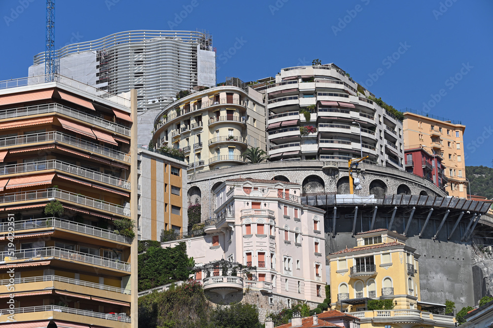 New and old buildings in Monaco