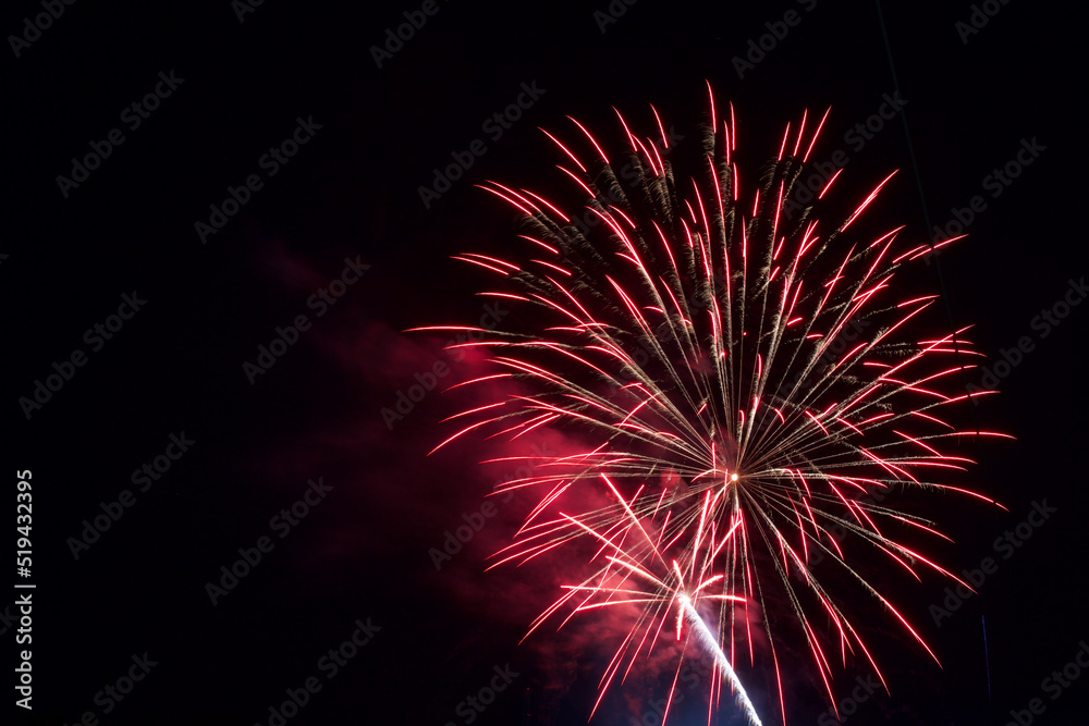 Fireworks Demonstration Illuminating the Night Sky Fireworks Demonstration Illuminating the Night Sky