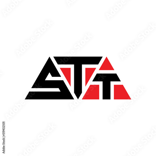 STT triangle letter logo design with triangle shape. STT triangle logo design monogram. STT triangle vector logo template with red color. STT triangular logo Simple  Elegant  and Luxurious Logo...