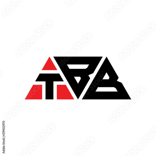 TBB triangle letter logo design with triangle shape. TBB triangle logo design monogram. TBB triangle vector logo template with red color. TBB triangular logo Simple, Elegant, and Luxurious Logo... photo