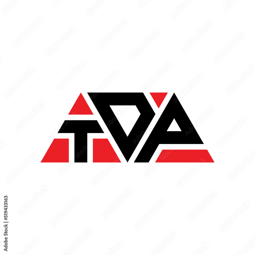 TDP triangle letter logo design with triangle shape. TDP triangle logo design monogram. TDP triangle vector logo template with red color. TDP triangular logo Simple, Elegant, and Luxurious Logo...