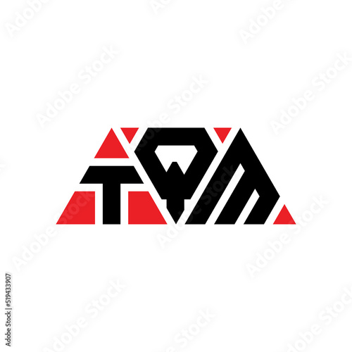 TQM triangle letter logo design with triangle shape. TQM triangle logo design monogram. TQM triangle vector logo template with red color. TQM triangular logo Simple, Elegant, and Luxurious Logo...