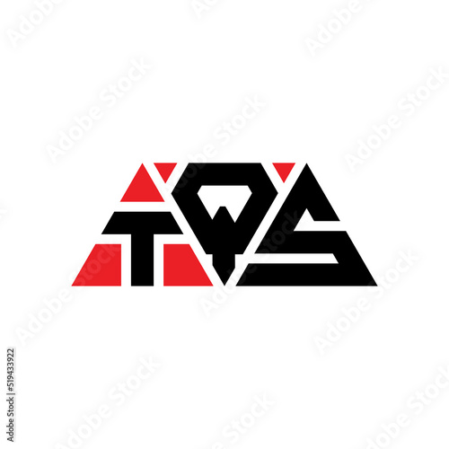 TQS triangle letter logo design with triangle shape. TQS triangle logo design monogram. TQS triangle vector logo template with red color. TQS triangular logo Simple  Elegant  and Luxurious Logo...