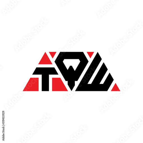 TQW triangle letter logo design with triangle shape. TQW triangle logo design monogram. TQW triangle vector logo template with red color. TQW triangular logo Simple, Elegant, and Luxurious Logo...
